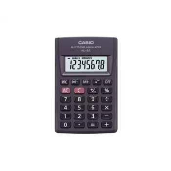 CASIO HL-4A-B 8-cyfrowy kalkulator kieszonkowy 56x87mm czarny