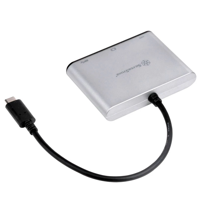 Zewnętrzny adapter wideo SILVERSTONE CH7517 USB-C na VGA (Chrontel CH7517) złącze wyświetlacza zewnętrznego