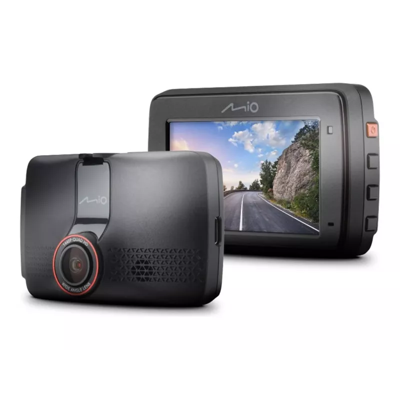Kamera samochodowa MIO MiVue 802, 2560×1440 QHD 140° 60fps, wyświetlacz 2,7 cala, bateria/USB, microSD do 128 GB, czujnik wstrząsów, wykrywanie kolizji