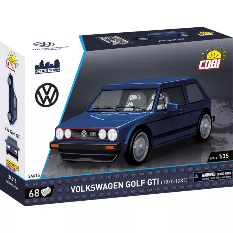 Cobi Volkswagen Golf GTI (1976–1983) zestaw klocków, niebieski, 1:35, 68 elementów