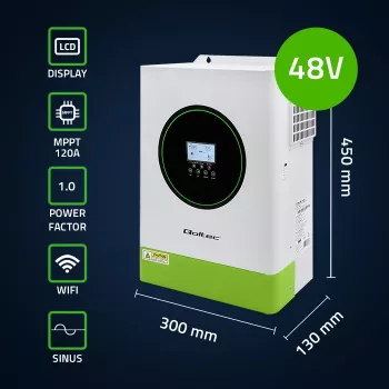 Hybrydowy falownik solarny Off-Grid 6200W | 120A