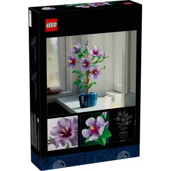 LEGO zestaw botaniczny Kwiat hibiskusa 10372 – 660 elementów, model ekspozycyjny, 250×360×130 mm
