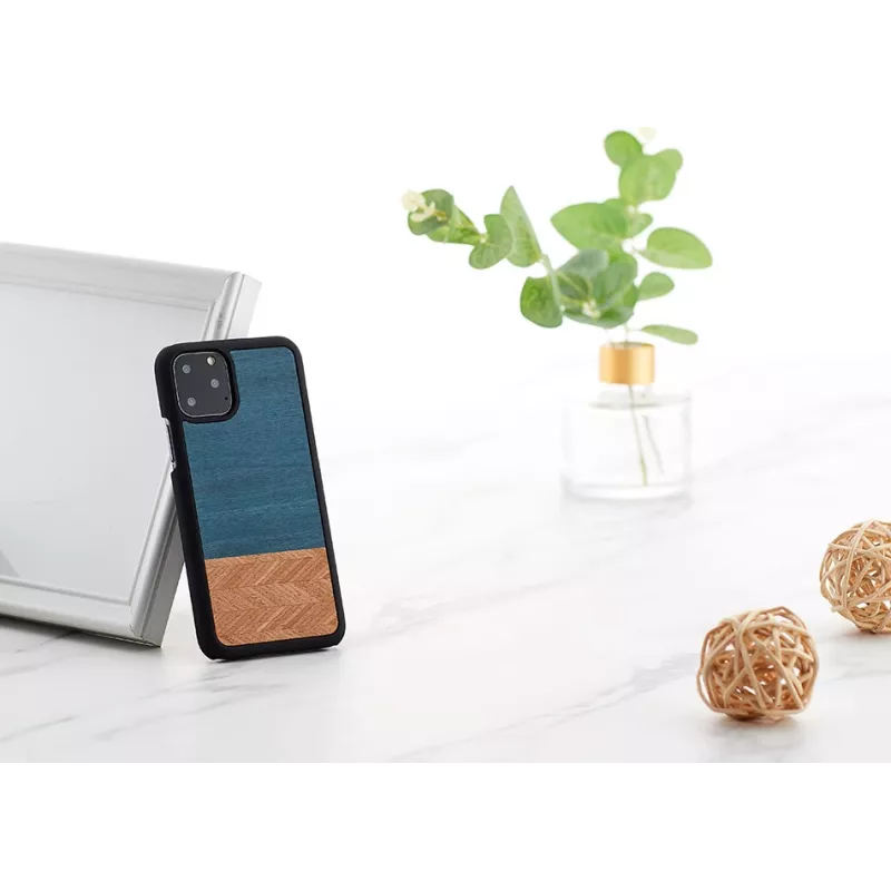 Etui na smartfona man and wood do iPhone 11 Pro — denim Czarny