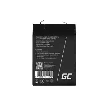 Akumulator UPS zielony Cell AGM11 6 V 5 Ah Sealed Lead Acid (VRLA) pojedynczy akumulator, 70×100×47 mm, 780 g