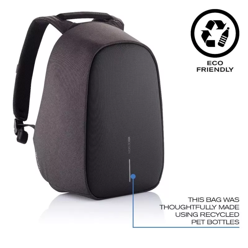 Plecak XDDESIGN Bobby Hero Small, antykradzieżowy, 11,5 L, tablet do 12,9 cala, PET/pianka, czarny