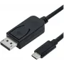 Kabel przejściowy ROLINE - 24-pin USB-C (M) na DisplayPort (M) - USB 3.1 / DisplayPort 1.2 - 2 m - dwukierunkowy, obsługa 4K 60 Hz (3840 x 2160) - Czarny (11.04.5958)