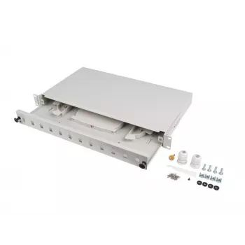 Patch panel Lanberg FOP1-12SS-LDS szary ABS Steel 19 inch