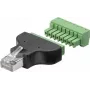 Goobay 76736 Adapter interfejsu kabla/złącza Listwa zaciskowa 8-pin RJ-45 Czarny (76736)
