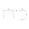 Biurko gamingowe huzaro Hero 1.6 biały — prosty blat MDF/węglowy 1200×600 mm, metalowa rama, wysokość 750 mm