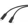 Renkforce Światłowodowy kabel wyświetlający USB-C® USB 3.2 Gen2 Wtyk USB-C® jednostronnie kątowy 10,00 m Czarny RF-5625884 (RF-5625884)