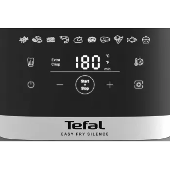 Frytownica Tefal Easy Fry Silence EY551HE0 Pojedyncza 5 L Wolnostojąca Frytownica beztłuszczowa Czarna, Szara, Stal nierdzewna