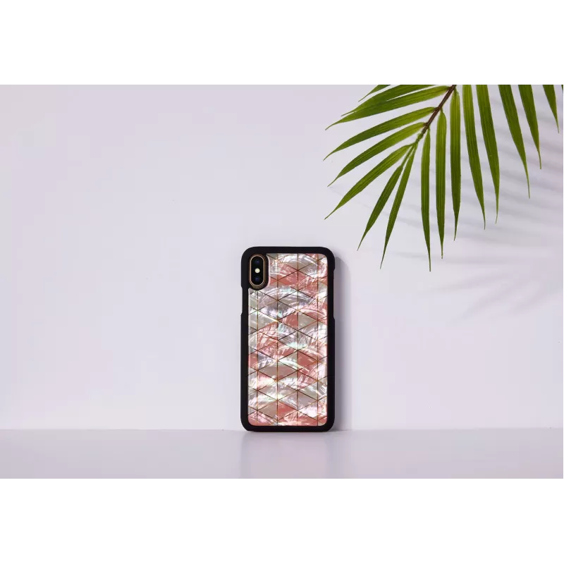Etui ochronne na smartfona iKins do iPhone XS / iPhone X, wzór diamentu, czarny
