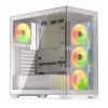 Obudowa PC KRUX Exo RGB biały — wieża ATX, stal, 2x3.5 cala + 2x2.5 cala zatoki, USB-C, RGB