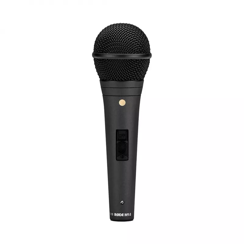 Dynamiczny mikrofon estradowy RODE M1-S — 75–18000 Hz, czułość -56 dB, impedancja wyjściowa 320 Ω, 187 mm, 360 g, czarny