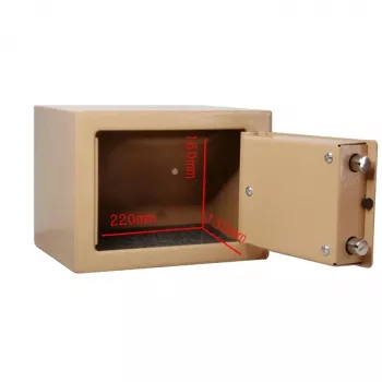 Key box Extralink S-404 home office gold — montowana na ścianie skrzynka na klucze, kompaktowy sejf na klucze