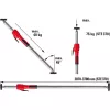 Bessey STE370 Podpora sufitowa i montażowa, srebrno-czerwona, 2070-3700 mm, z uchwytem pompowym