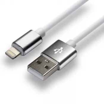 Kabel everActive USB Lightning 1m - Biały, silikonowy, szybkie ładowanie, 2,4A - CBS-1IW