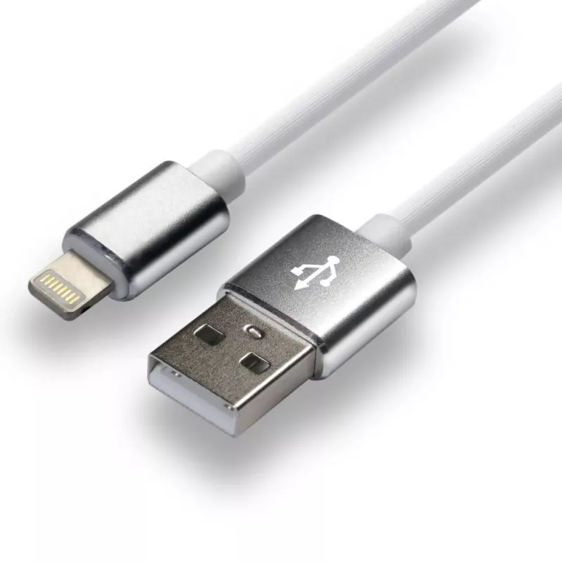 Kabel everActive USB Lightning 1m - Biały, silikonowy, szybkie ładowanie, 2,4A - CBS-1IW
