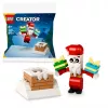 Zabawka konstrukcyjna LEGO Świąteczny komin Świętego Mikołaja polybag 30692 – mini zestaw do budowania