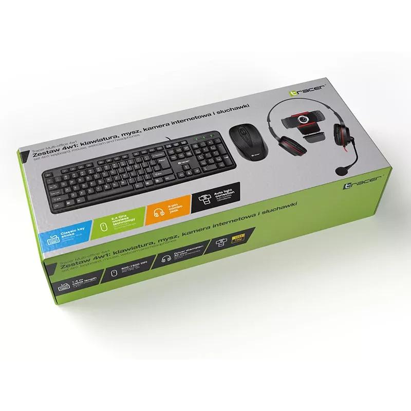 Bezprzewodowe wielofunkcyjne urządzenie biurowe 4-w-1 TRACER 46695 z łączem USB
