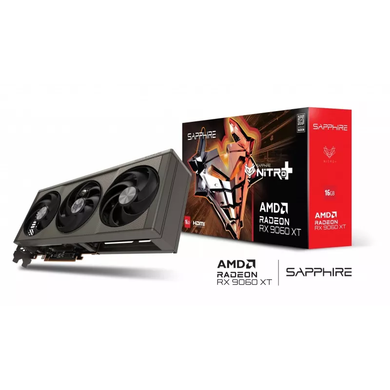 Karta graficzna Sapphire NITRO+ Radeon RX 9060 XT — 8 GB GDDR6, 128-bit, PCIe x16 5.0
