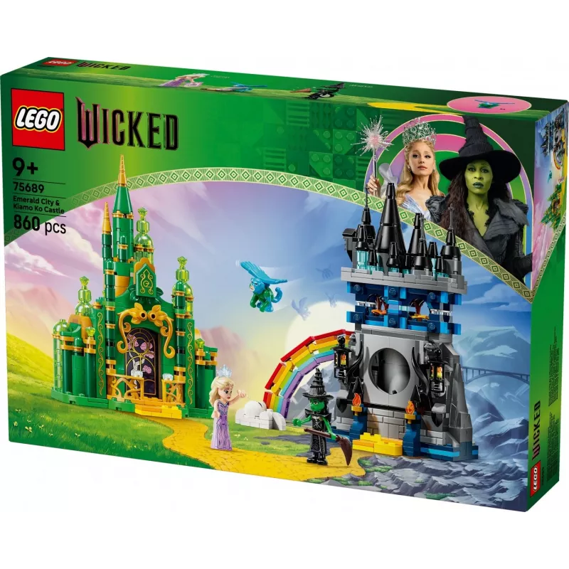 Zestaw LEGO Wicked 75689 — Szmaragdowe Miasto i Zamek Kiamo Ko