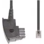 Telephone kabel e+p T 44 6 m Transparent Czarny