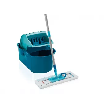 Leifheit 55092 mop z mikrofibry 8000 ml do użytku na sucho i mokro, mikrofibra, niebieski, szary