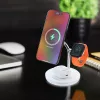 Bezprzewodowa ładowarka biurkowa Tellur TLL151391 3w1 MagSafe Szybkie ładowanie dla telefonu, zegarka i słuchawek