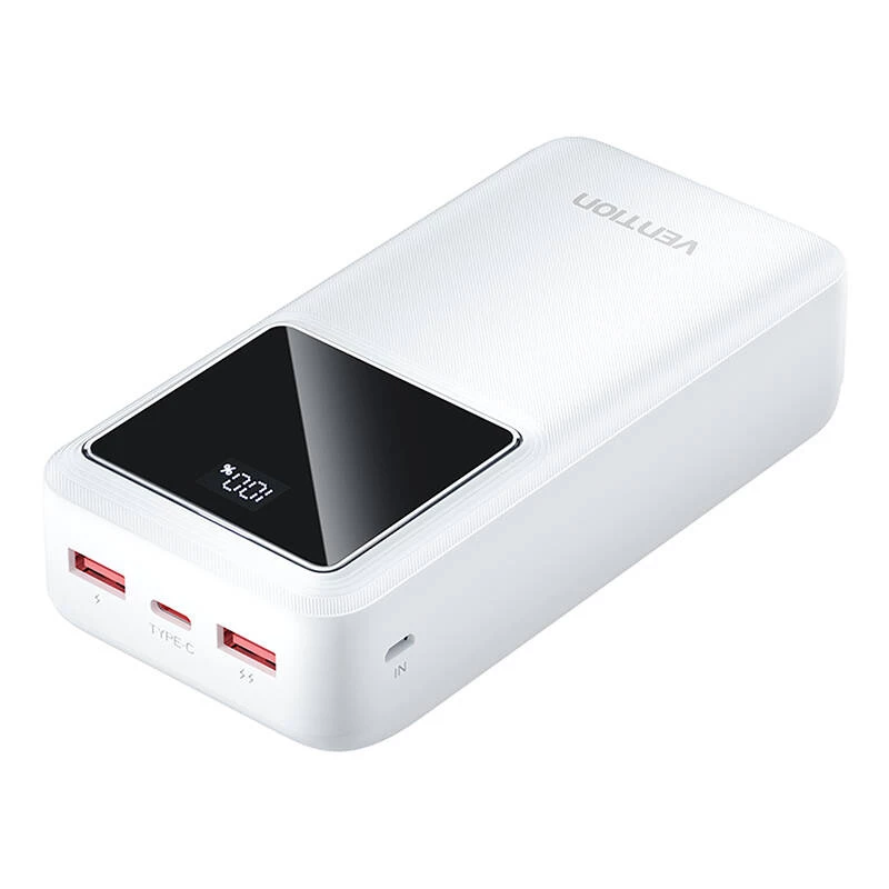 Powerbank Vention FHMW0 30000 mAh, 22,5 W, biały