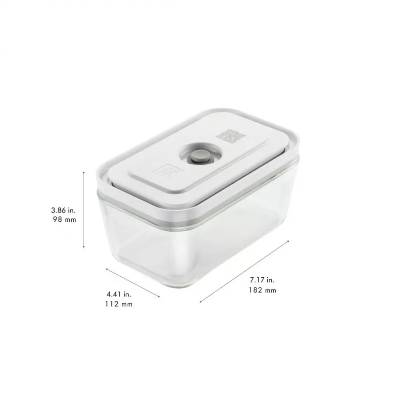 Pojemnik do przechowywania żywności ZWILLING FRESH & SAVE prostokątny zestaw szklano-plastikowy 3 szt., 0,35/0,75/1,6 l, hermetyczny, do kuchenki mikrofalowej/piekarnika/lodówki