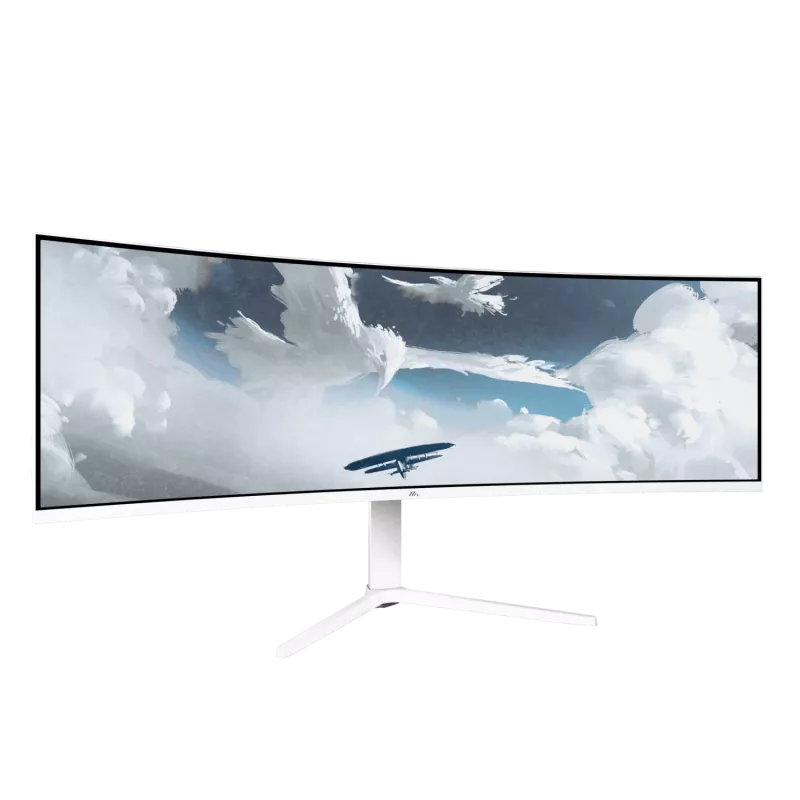 Curved monitor Arozzi Nova 49 inch (124.5 cm) Dual QHD 5120×1440 LED VA, 32:9, 4 ms, USB hub, speakers, biały