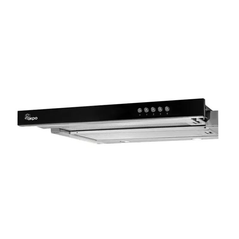 Akpo WK-7 Light Glass 50 podszafkowy okap kuchenny Stal nierdzewna, Czarny