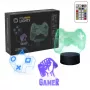 Lampa stołowa LED MANTA SNL122RGB RGB dekoracja świetlna 3D, zmieniająca kolory RGB, zasilana przez USB