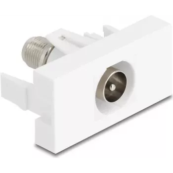 Socket-outlet IEC / F DeLOCK 90828 biały 75 Ω prosty