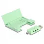 Czytnik kart DeLOCK 91015 USB 3.2 Gen 1 Typ-A/Typ-C miętowy