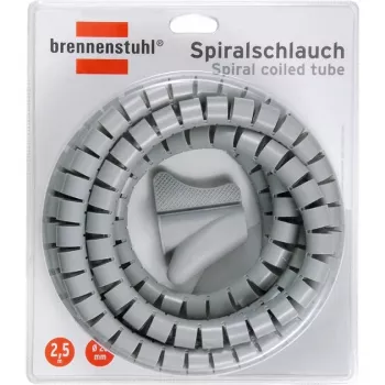 Brennenstuhl organizer kabli wąż spiralny dł. 2,5 m, śr. 20 mm, szary