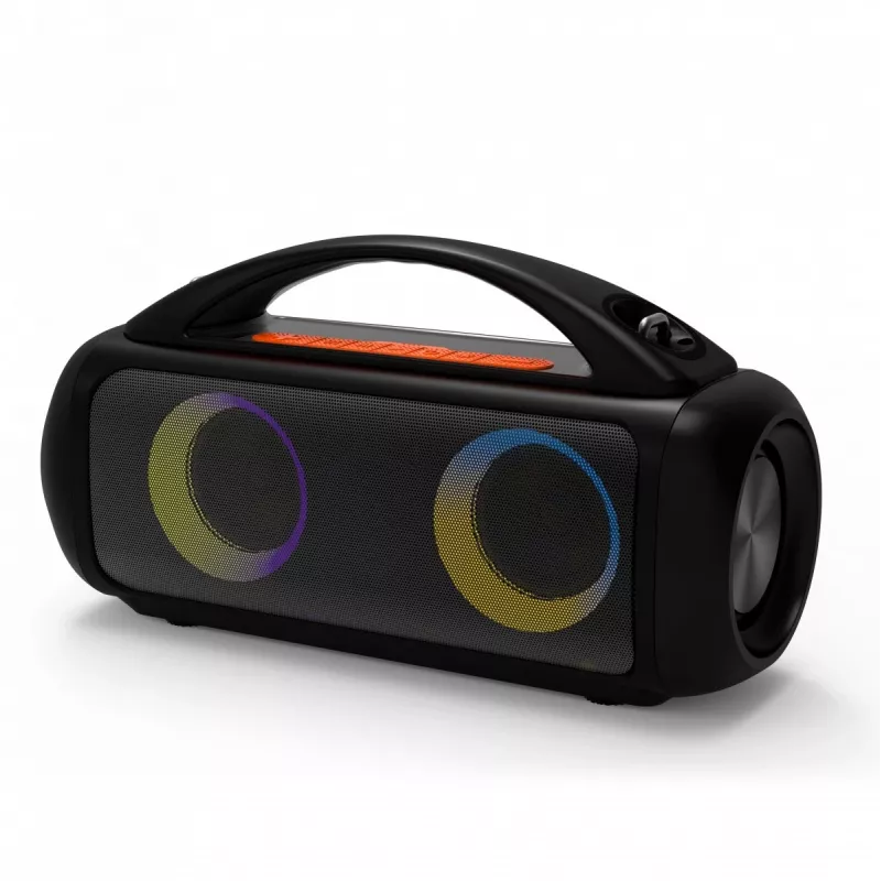 Głośnik przenośny MEDIA-TECH MT3184 — Bluetooth 5.3, 60W RMS, IPX5, akumulator litowo-jonowy 16h, ładowanie USB-C, MicroSD, TWS, mikrofon, pilot