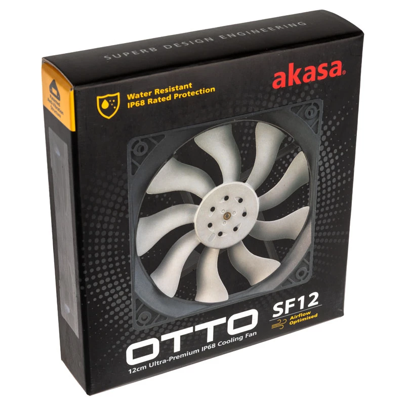 Wentylator Akasa OTTO SF12 do obudowy komputera 12 cm Czarny Szary