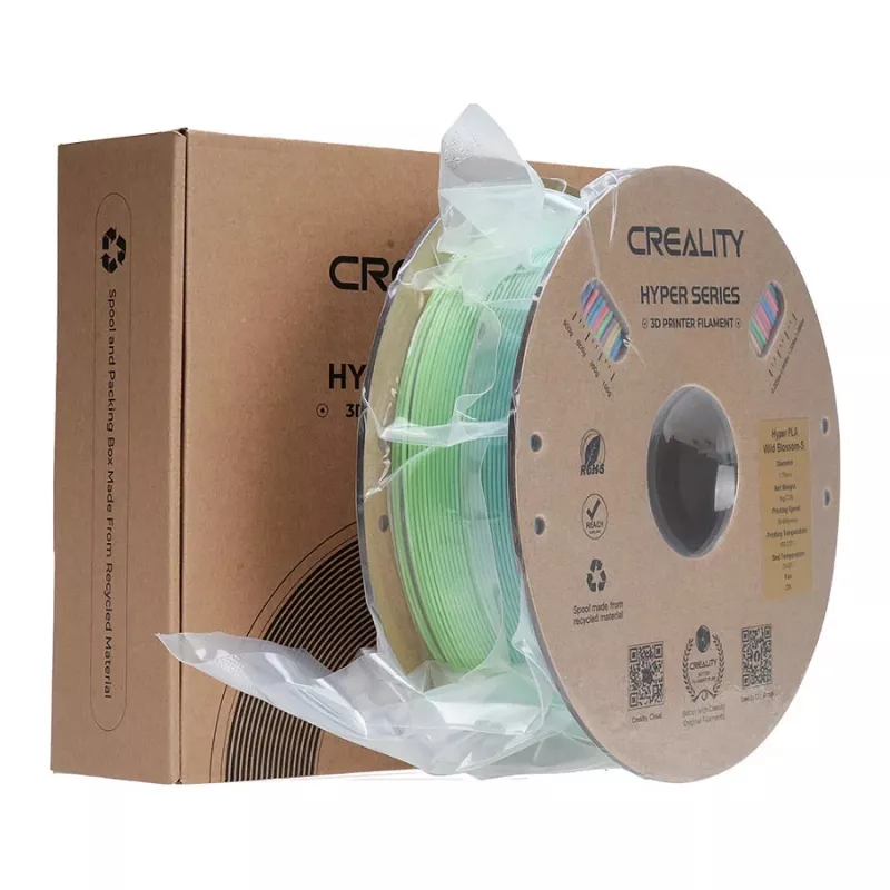 Filament Creality PLA 1,75 mm 1 kg — niebieski, zielony, różowy (3301010425)