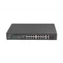 Przełącznik niezarządzalny LANBERG RSFE-16P-2C-150 — 18-portowy Gigabit, 16 PoE+/2 SFP, 150 W, 1U, metal, czarny