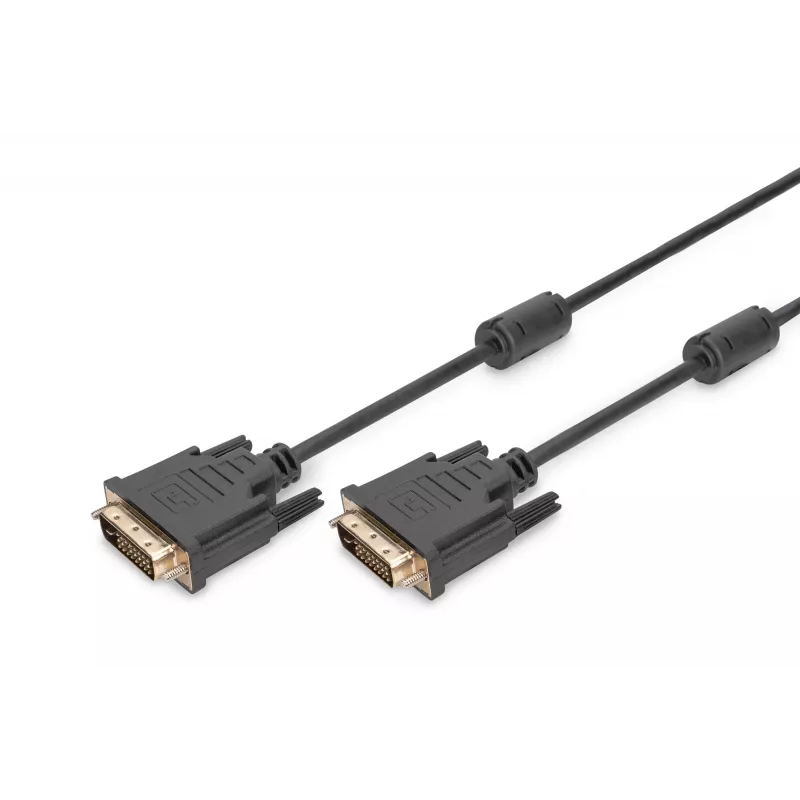 Assmann DVI connection cable. DVI(24+1). 2x ferrit M/M. 10.0m. DVI-D dual link. UL. bl (AK-320101-100-S)