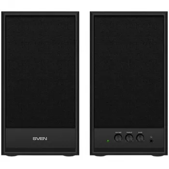 Głośnik multimedialny SVEN SPS-702 (stereo, 40 W, 40 Hz–22 Hz, czarna skóra)