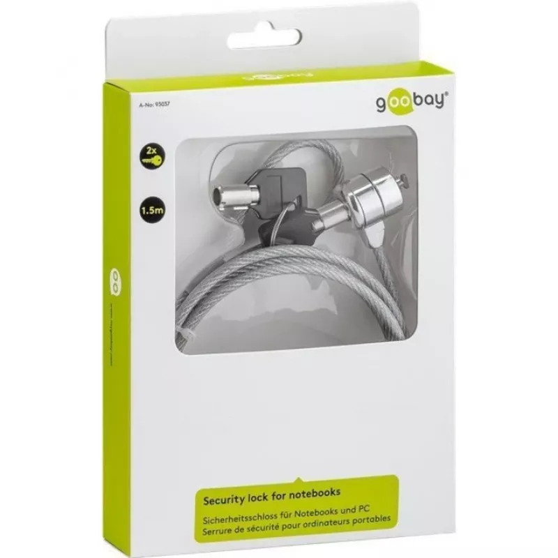 Linka zabezpieczająca Goobay 93037 szary 1,5 m