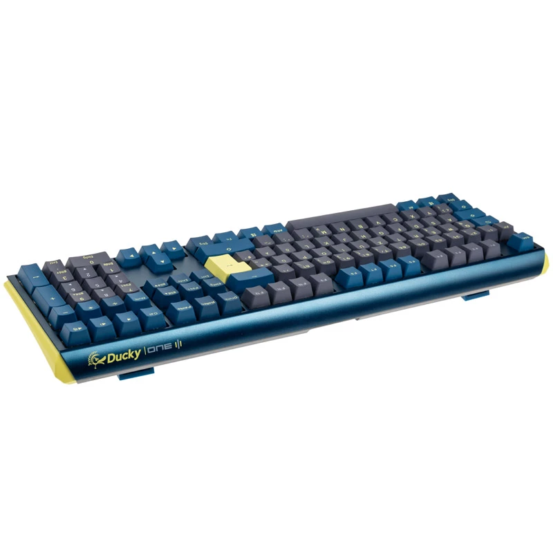 Klawiatura Ducky One 3 Daybreak RGB dla graczy, USB, niemiecka, czarna, niebieska, zielona