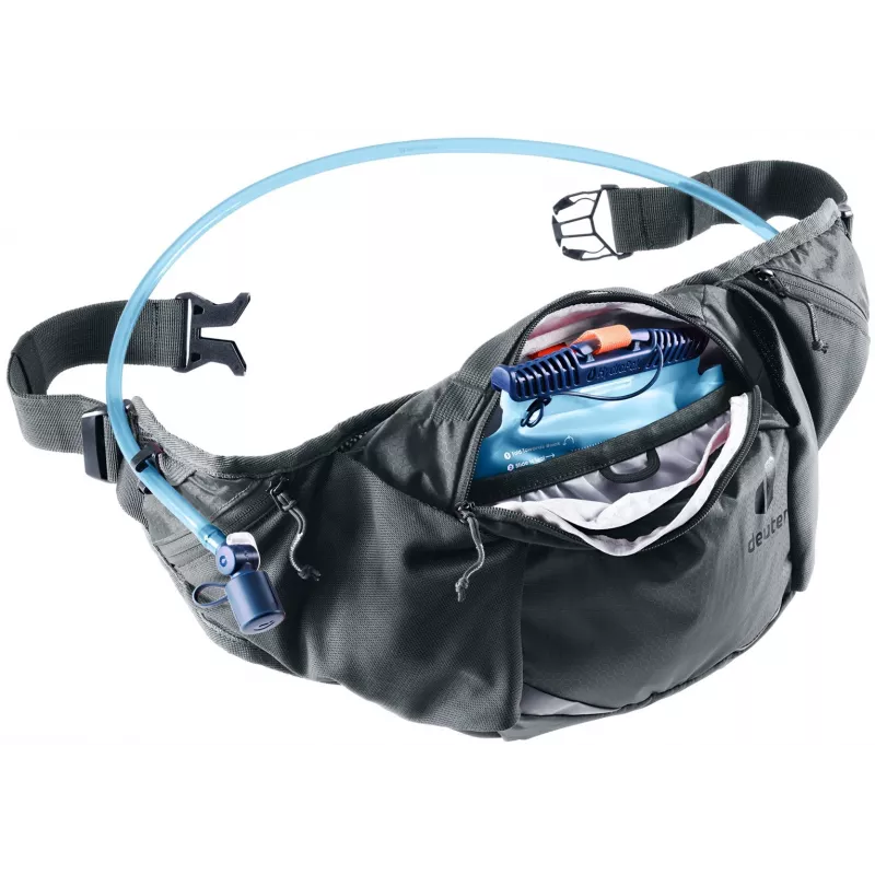Saszetka biodrowa DEUTER Pulse 3 z regulowanym pasem, kompatybilna z nerkami, 3 L, Grafit, 330 g