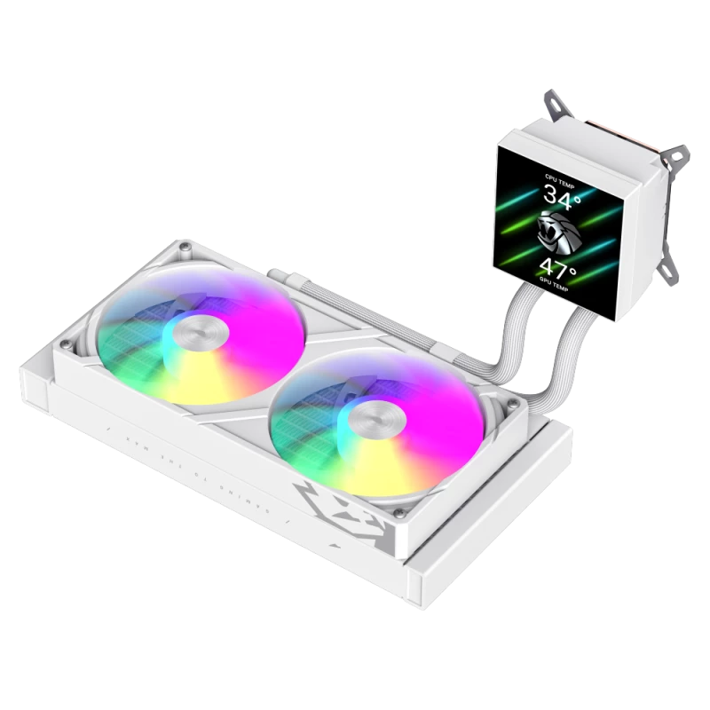 Chłodzenie cieczą CPU Gamemax | GLACIER 240 LCD WH | Intel, AMD