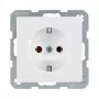 Gniazdo sieciowe Typ F berker 47436089, 16 A, 250 V, biały, obudowa z duroplastu