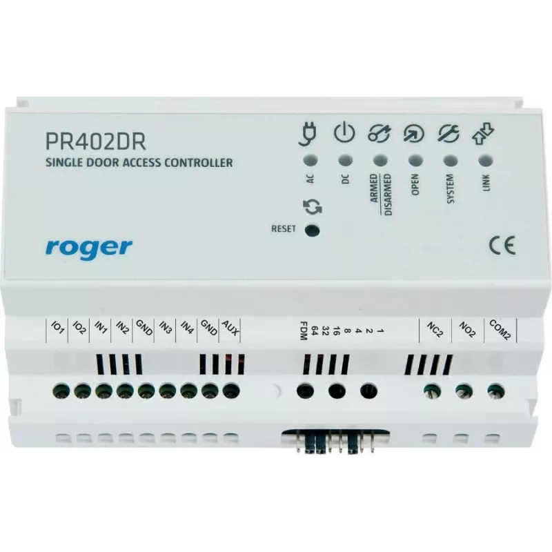 Kontroler dostępu RoGer PR402DR 9050 — jednostka kontroli dostępu do drzwi z zaawansowanymi funkcjami bezpieczeństwa