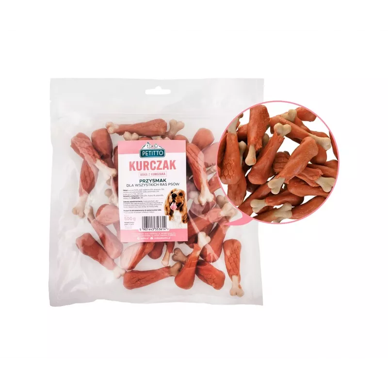 PETITTO Chicken legs - przysmak dla psa - 500g